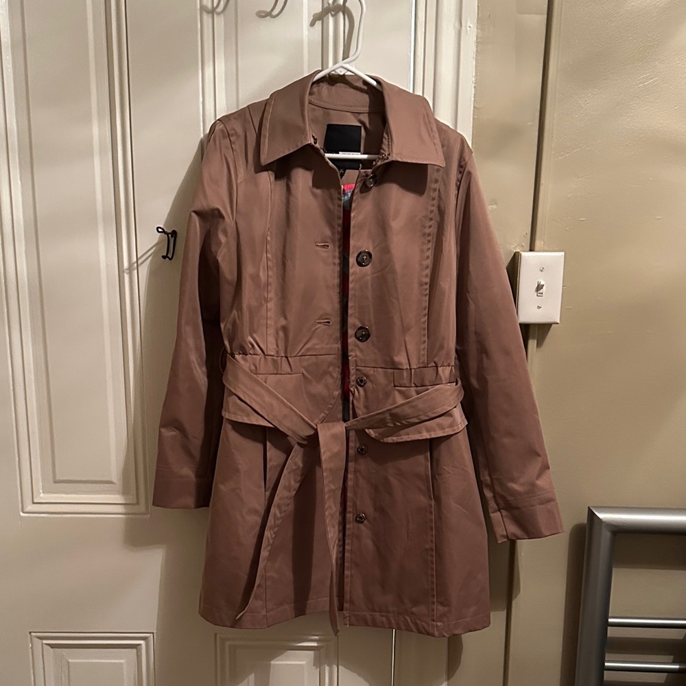 Tracy Reese Belted Trench Coat with Peplum